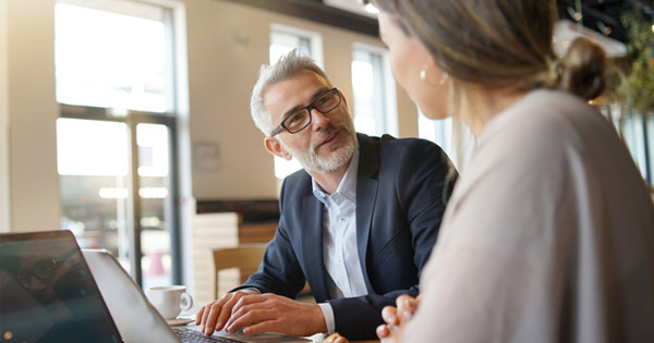 Business man talking